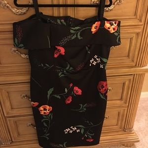 Calvin Klein black/floral print dress